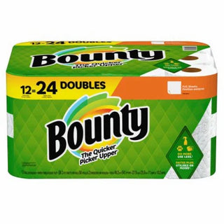 Bounty Paper Towels Full Sheet White 12 Double Rolls 50 Sheets Per Roll