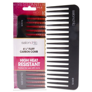 Salonchic 6-1/4" Fluff Carbon Comb Heat Resistant SC9173