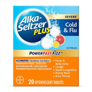 Alka-Seltzer Plus Severe Cold PowerFast Fizz Effervescent Tablets Sparkling Original