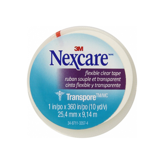 Nexcare Flexible Clear First Aid Tape, 1 in x 10 yds, Hospital Grade, 12 Count Bulk Pack