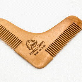 Powered by Lightspeed Pereira Shavery Pear-Wood Beard Comb - 2-Sided Boomerang