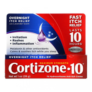 Cortizone-10 Maximum Strength Overnight Itch Relief 1 Oz Lavender Scent 1 Hydrocortisone Anti-Itch Creme