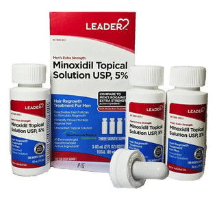 Leader(tm) Men's Minoxidil Topical 5% Solution 3 Month Supply