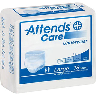 Attends Care Underwear - Heavy Absorbency, Large (72 Count / 4 Packs of 18)