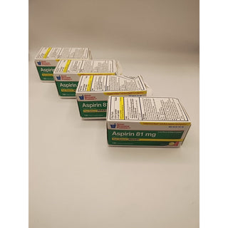 4x Good Neighbor Pharmacy Aspirin 81 Mg 120 Ct. Ea. Exp:08/2026 (480 Tabs Total)