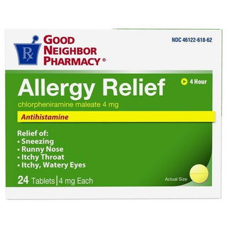 Good Neighbor Pharmacy Allergy Chlorpheniramine 4mg Tablets 24ct