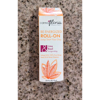 Cannafloria Essentials Be Energized LIME & BASIL SCENTED Roll On Essential Oil