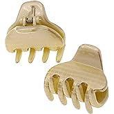 Camila Paris CP2913 French Hair Clip For Women, Set Of 6 Extra Small Gold, Girls Hair Claw Clip Jaw Fashion Durable Styling Hair Accessories For Women, Ladies Strong Hold Grip Clamp, Made In France