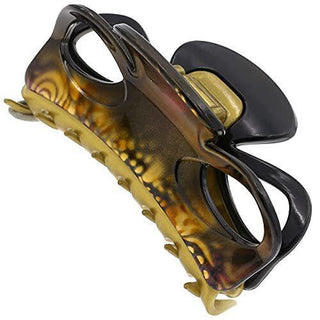 Camila Paris CP3241 French Hair Clip For Women, Black And Gold, Girls Hair Claw Clips Jaw Fashion Durable And Styling Hair Accessories For Women, Strong Hold No Slip Grip, Made In France