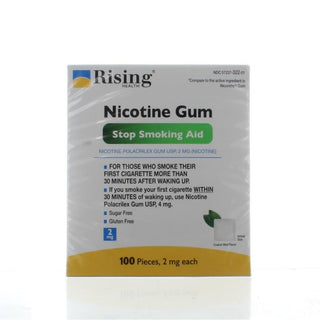 Rising Health Nicotine Gum – 2 mg Coated Mint Flavor (100 Count)