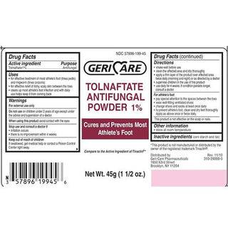 Geri-Care Tolnaftate Antifungal Foot Powder - 1.5 Oz
