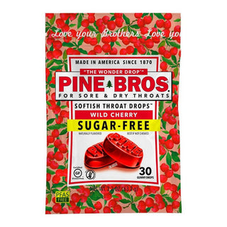 Pine Bros. Sore Throat Softish Drops Wild Cherry Sugar Free