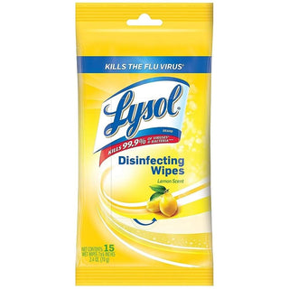 Lysol Disinfecting Wipes To-Go Pack, Lemon Scent