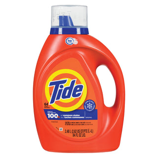 Tide HE Laundry Detergent, Original Scent, Liquid, 64 Loads, 84 Oz Bottle
