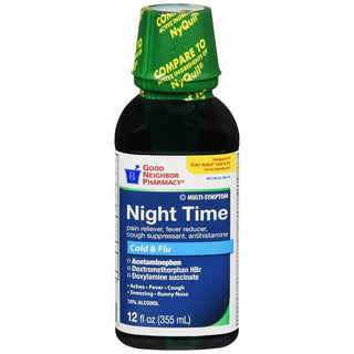 GNP Night Time 6 Hour Original Liquid 12 Oz