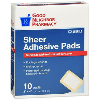Good Neighbor Pharmacy Sheer Adhesive Pads 3x4 10ct