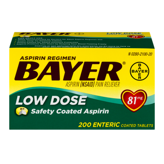 Bayer Low Dose Aspirin Coated Tablets 81 Mg