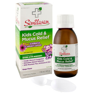 Similasan Cold & Mucus Relief, Natural Grape Flavor, Kids 118 Ml