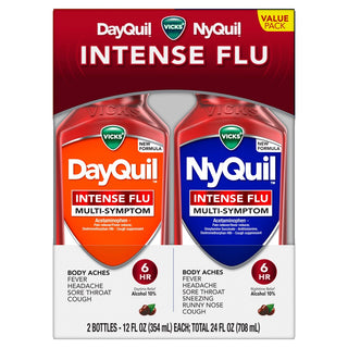 Vicks® DayQuil™ &amp; NyQuil™ Severe – Intense Flu Multi-Symptom Relief (Honey Flavor)