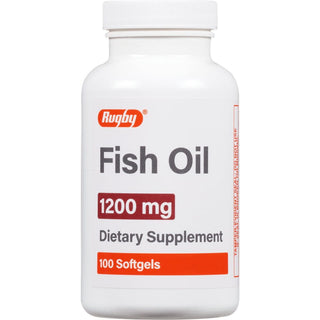 Rugby Pack Of 5) Fish Oil 1200 Mg Dietary Supplement 100/ Bottle (total