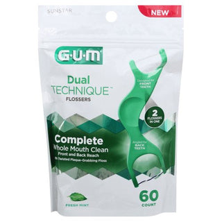 GUM Dual Technique Fresh Mint Flossers