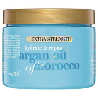 OGX Extra Strength Hydrate Repair + Argan Oil Of Morocco Hair Mask Deep Moisturizing Conditioning Treatment, Citrus, 6 Ounce
