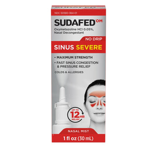 Sudafed OM Sinus Severe No Drip Nasal Spray Decongestant, 1 Fl. Oz