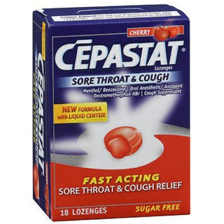 Cepastat Sore Throat & Cough Sugar Free Lozenges Cherry