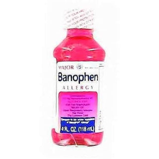 Banophen Allergy Relief Elixir - 4oz. By Major ( Discontinued )