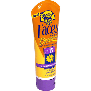 Banana Boat Faces Plus Bronzer, UVA & UVB Sunblock, SPF 15, 4 Oz
