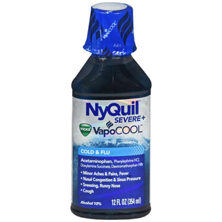 Vicks Nyquil Vapocool Severe Cold & Flu + Congestion 12 Fl Oz