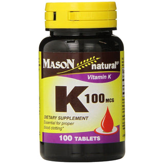 Mason Natural Vitamin K, 100 Mcg, Tablets
