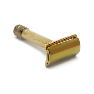 Merkur Heavy Duty Double Edged Safety Razor Short Handle Gold 34G