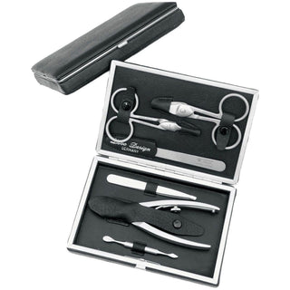 Dovo 6-Piece Manicure Set In Black Leather Case - 8007 016