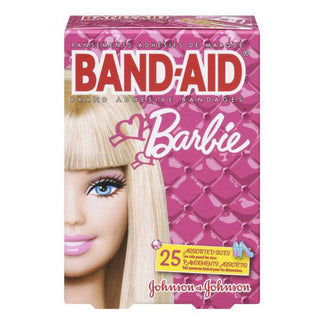 Band Aid Adhesive Bandages, Assorted Sizes, Barbie