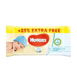 Huggies Pure Baby Wipes, 72 Count (Pack Of 4) 288 Wipes Total