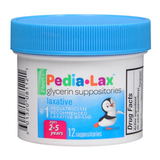 Pedia-lax Fleet Laxative Glycerin Suppositories 12 Ct Jar