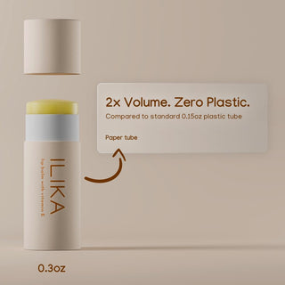 ILIKA 100% Natural Lip Balm - 2X Volume, Organic, Plastic-free, Vegan & Cruelty-Free, COSMOS Certified, PETA Certified, Plant-Based, 2 Pack, Ginger Lemon & Almond Cardamom Rose - 0.3 oz each