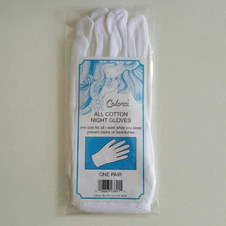 Colora White Beauty Gloves All Cotton Night One Pair One Size