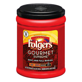 Folgers Gourmet Supreme Ground Coffee, 10.3 Ounce Canisters