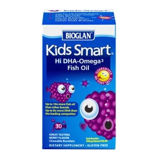 Bioglan Kids Smart Omega 3 Fish Oil Burstlets Berry  Chewable 30Ct
