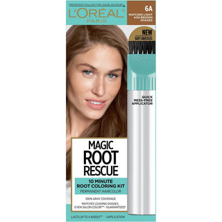 L'Oreal Paris Magic Root Rescue 10 Minute Root Hair Coloring Kit, 6A Light Ash Brown