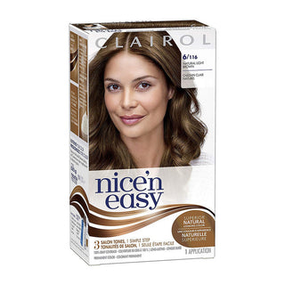 Nice N Easy Clairol 'N Permanent Hair Color 6 Natural Light Brown 1 Kit