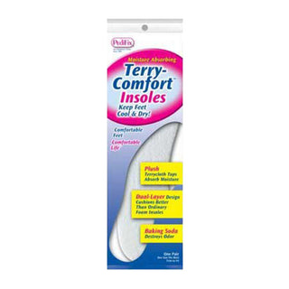Pedifix Toe Comforters Sockless Insoles W/terry Comfort One Size Fits Most Pr