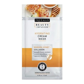 Beauty Infusion Hydrating Cream Mask Manuka Honey And Collagen Sachet By Freeman 0.5 Oz