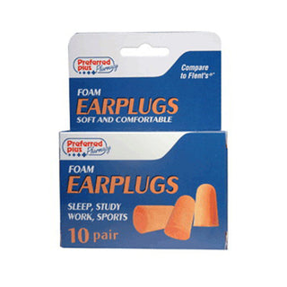 Preferred Plus Preffered Foam Earplugs Compare To Flents - 10 Pairs