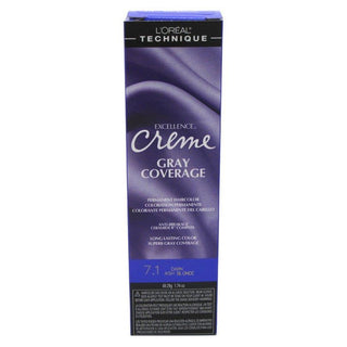 L'Oreal Excellence Creme Gray Coverage Permanent Hair Color 7.1 Dark Ash Blonde