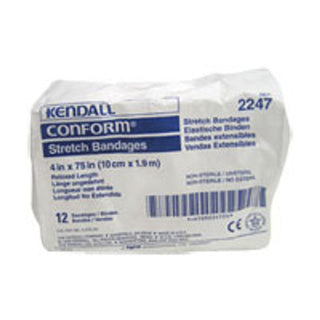 Stretch Gauze Conform Bandages Nonsterile 4" X 75" - 12 Rolls