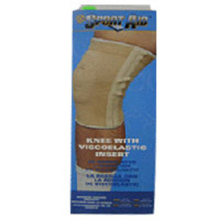 Sportaid Knee Supports Brace With Viscoelastic Insert Gel Pad, Size: Medium 9 Inch, Beige