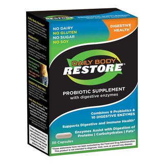 Daily Body Restore Probiotic With Digestive Enzymes 30 Capsules
